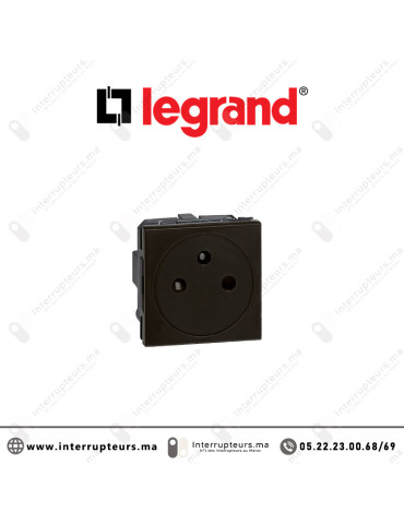 Prise 2P+T Surface Legrand Mosaic Noir 079121L Casablanca Maroc